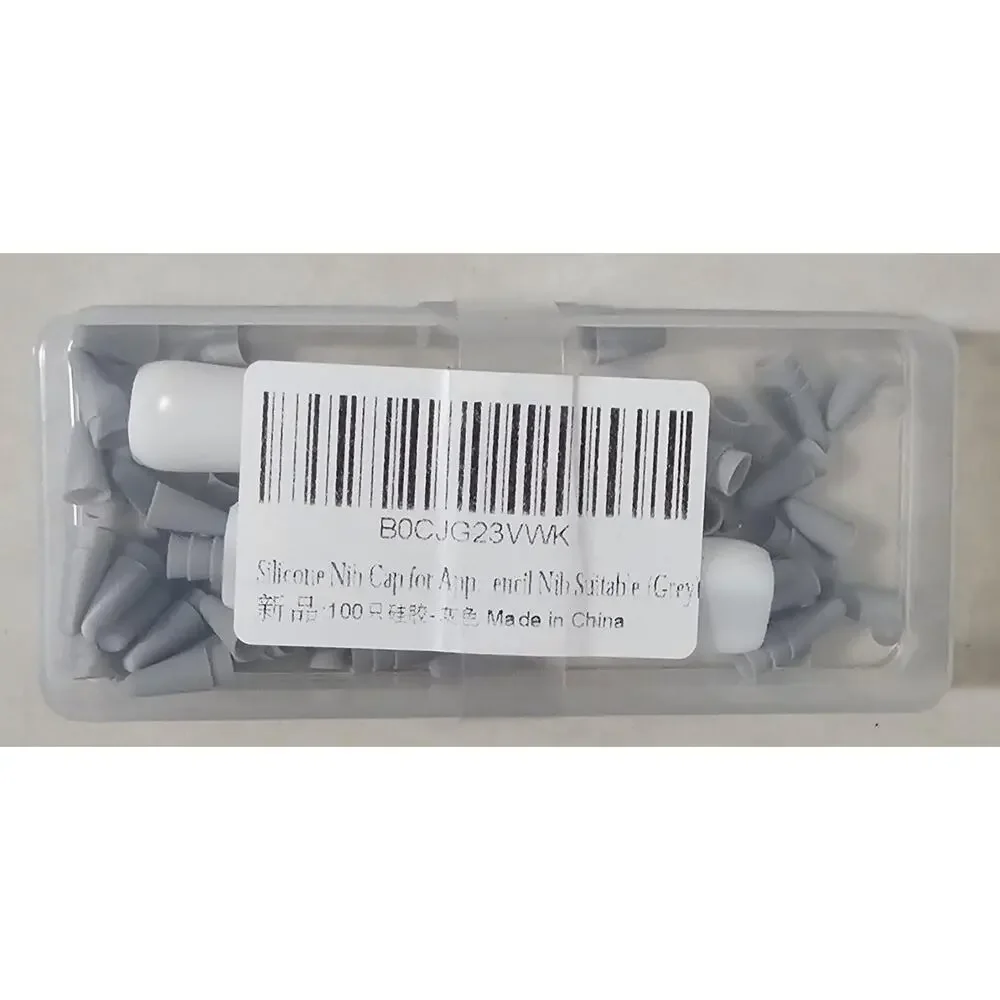 100 Pcs Silicone Nib Caps for Apple Pencil Grey Protective Tips NEW